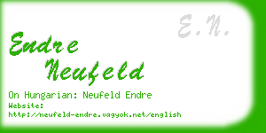 endre neufeld business card